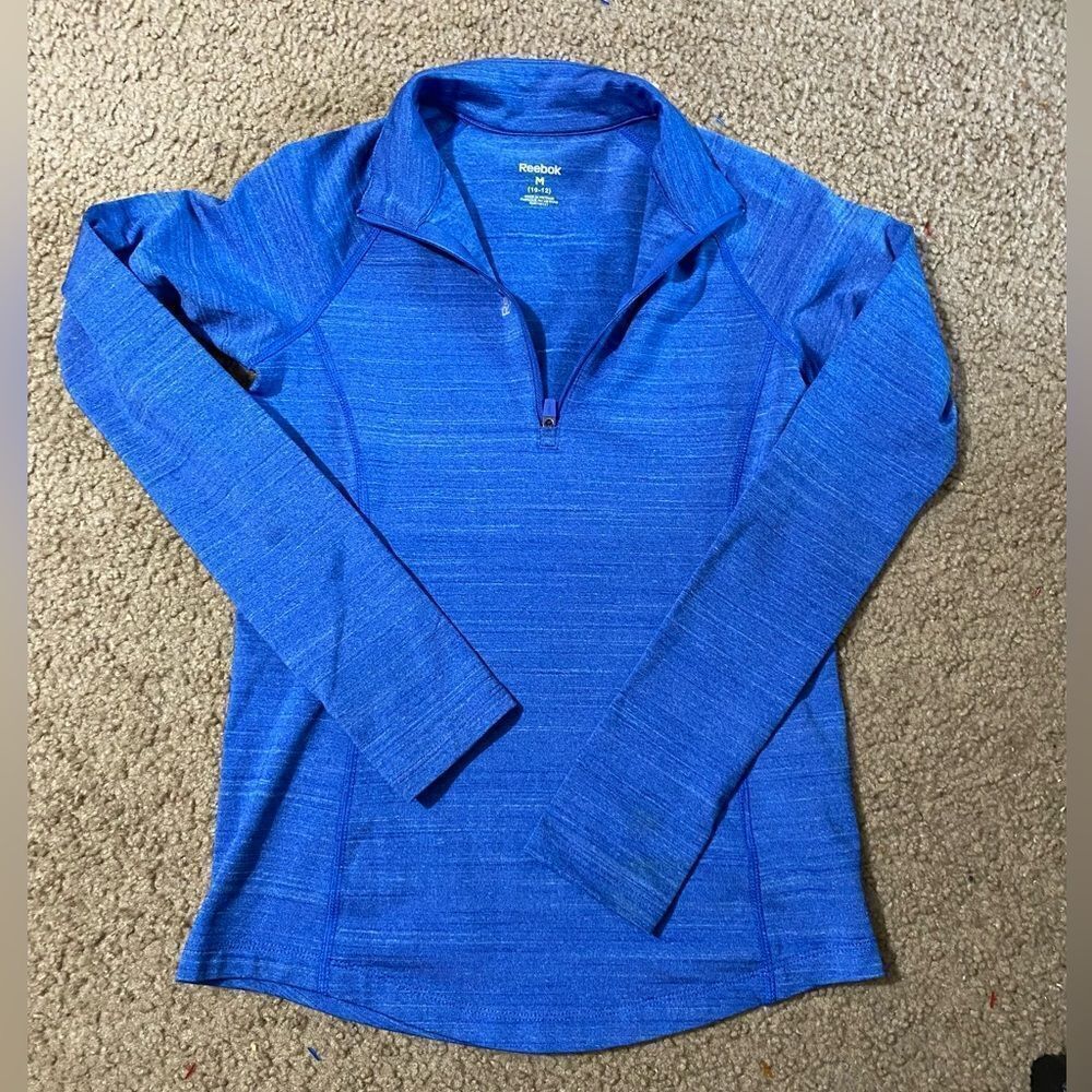 Girls Reebok Blue Athletic Thin Pullover Sweatshirt